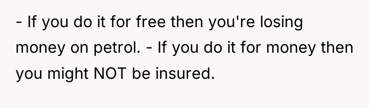 - If you do it for free then you're losing...