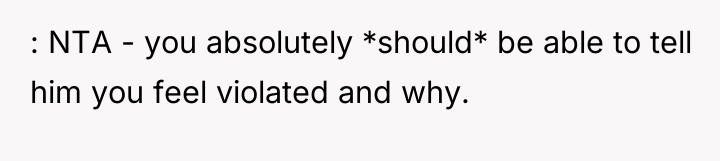 : NTA - you absolutely *should* be able to tell...