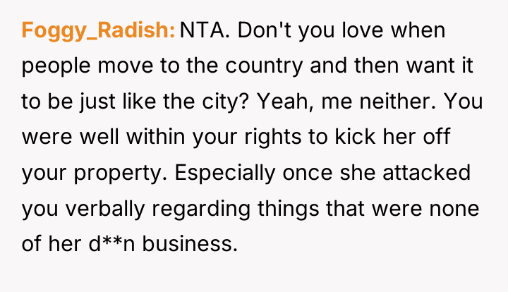 Foggy_Radish NTA. Don't you love when people move to the...