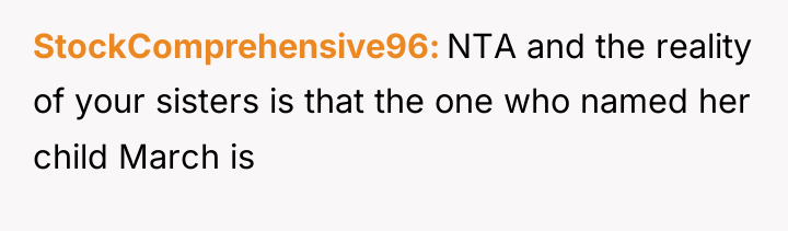 StockComprehensive96 NTA and the reality of your sisters is that...