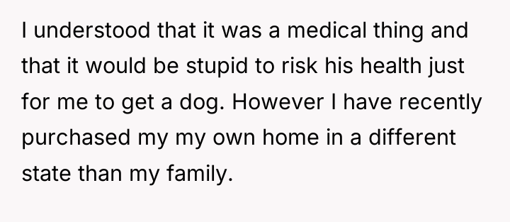 I understood that it was a medical thing and that...