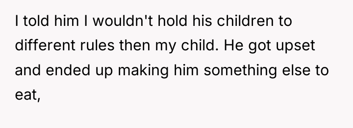 I told him I wouldn't hold his children to different...