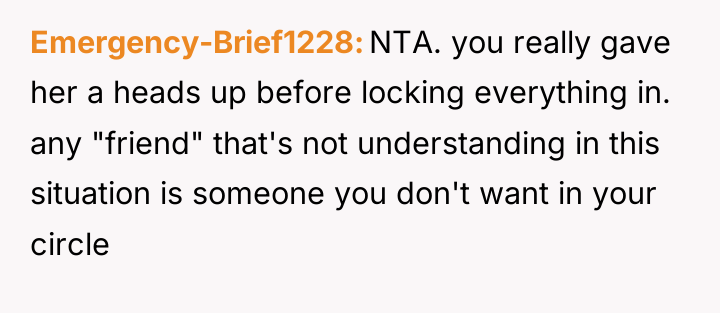 Emergency-Brief1228 NTA. you really gave her a heads up before...