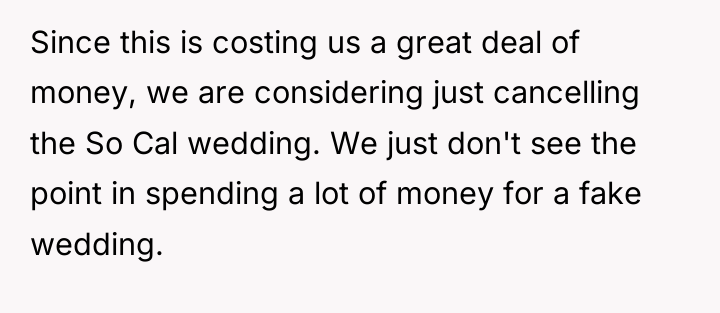 Since this is costing us a great deal of money,...