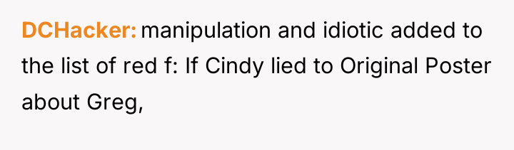 DCHacker manipulation and idiotic added to the list of red...
