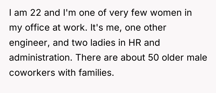 I am 22 and I'm one of very few women...