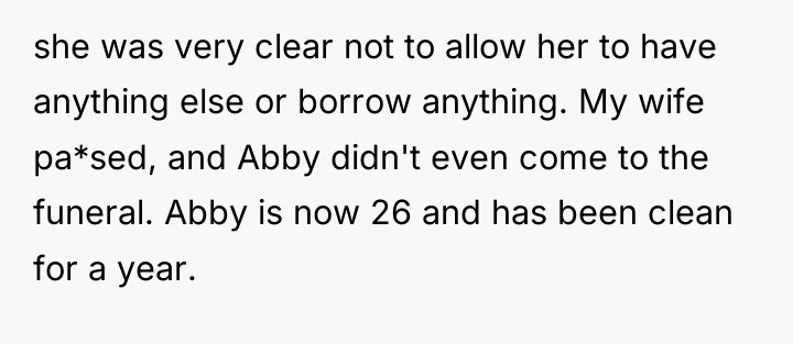 she was very clear not to allow her to have...