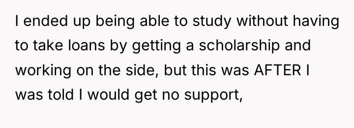 I ended up being able to study without having to...