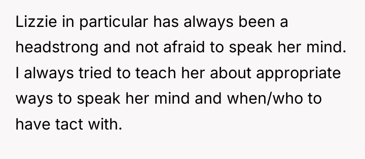 Lizzie in particular has always been a headstrong and not...