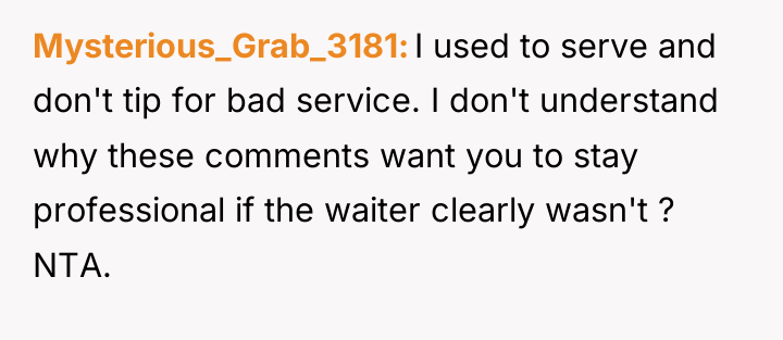 Mysterious_Grab_3181 I used to serve and don't tip for bad...