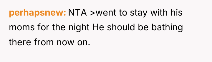 perhapsnew NTA >went to stay with his moms for the...