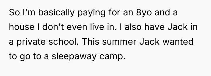 So I'm basically paying for an 8yo and a house...