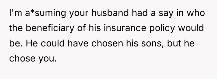 I'm a*suming your husband had a say in who the...