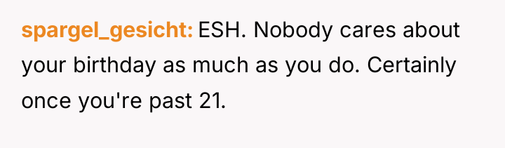 spargel_gesicht ESH. Nobody cares about your birthday as much as...
