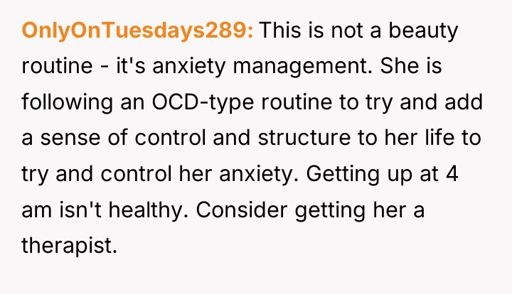 OnlyOnTuesdays289 This is not a beauty routine - it's anxiety...