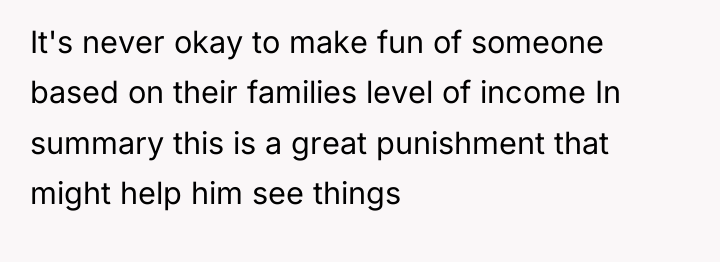 It's never okay to make fun of someone based on...