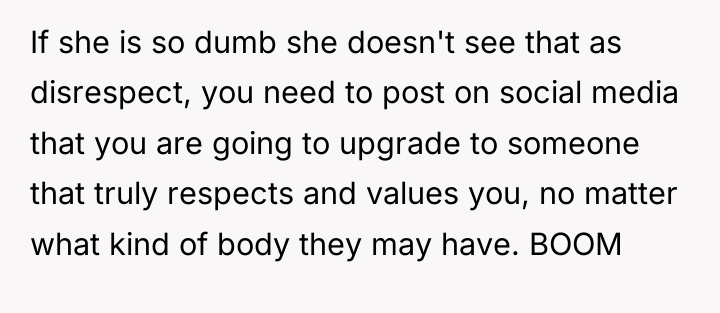 If she is so dumb she doesn't see that as...