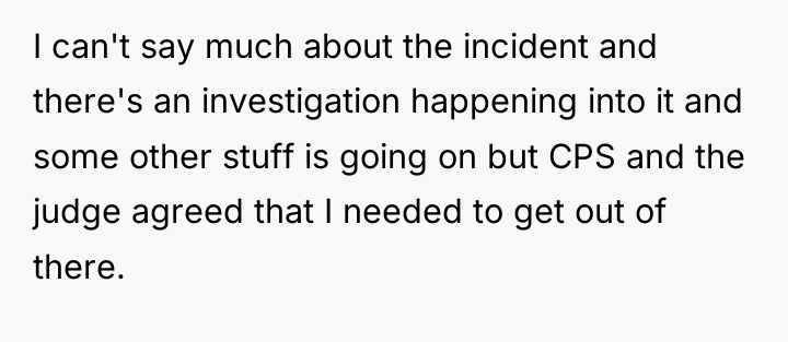 I can't say much about the incident and there's an...