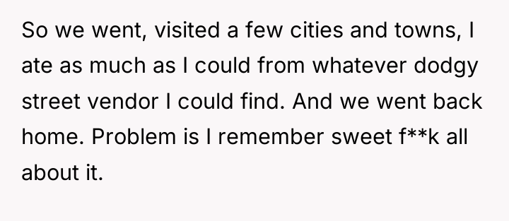 So we went, visited a few cities and towns, I...