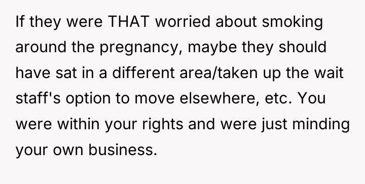 If they were THAT worried about smoking around the pregnancy,...