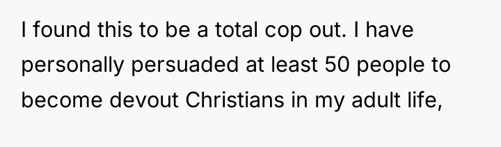 I found this to be a total cop out. I...