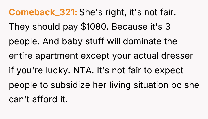 Comeback_321 She's right, it's not fair. They should pay $1080....