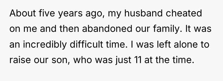 About five years ago, my husband cheated on me and...