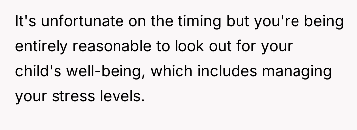 It's unfortunate on the timing but you're being entirely reasonable...