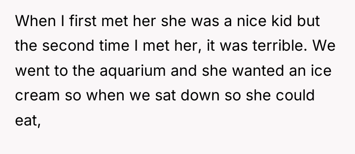 When I first met her she was a nice kid...