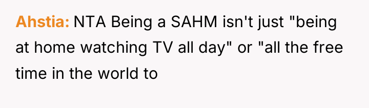 Ahstia NTA Being a SAHM isn't just "being at home...