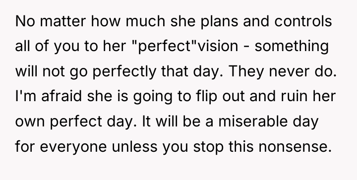 No matter how much she plans and controls all of...