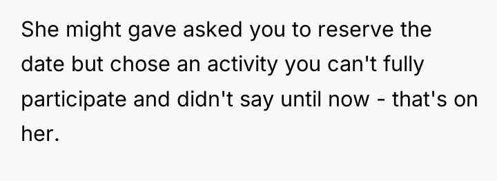 She might gave asked you to reserve the date but...