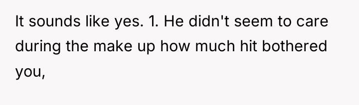 It sounds like yes. 1. He didn't seem to care...