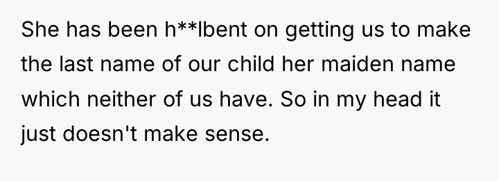 She has been h**lbent on getting us to make the...