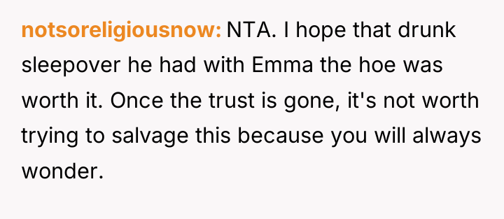 notsoreligiousnow NTA. I hope that drunk sleepover he had with...