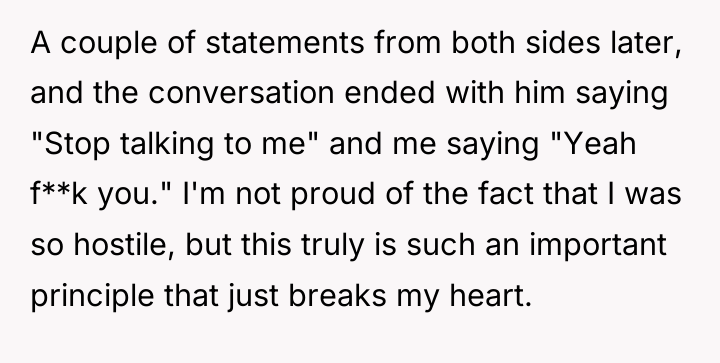 A couple of statements from both sides later, and the...