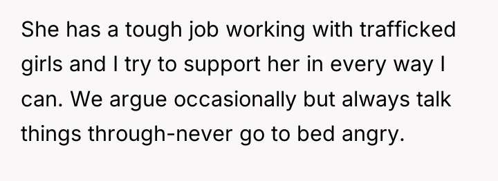 She has a tough job working with trafficked girls and...