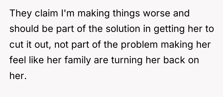 They claim I'm making things worse and should be part...