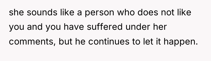 she sounds like a person who does not like you...