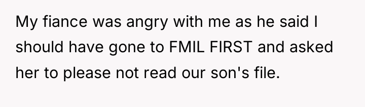 My fiance was angry with me as he said I...