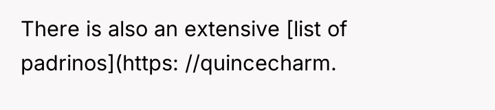 There is also an extensive [list of padrinos](https: //quincecharm.