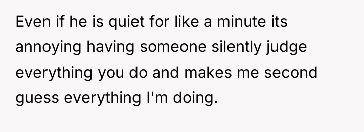 Even if he is quiet for like a minute its...