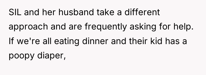 SIL and her husband take a different approach and are...