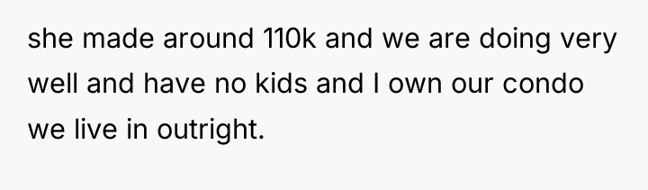 she made around 110k and we are doing very well...