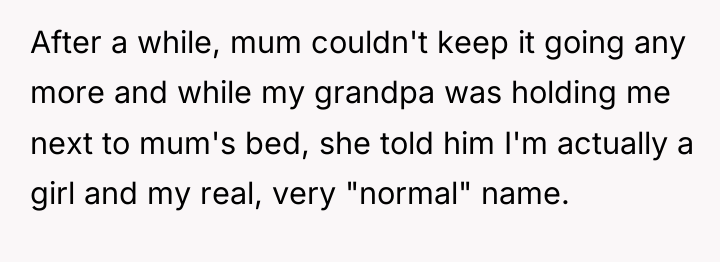 After a while, mum couldn't keep it going any more...