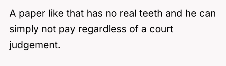 A paper like that has no real teeth and he...