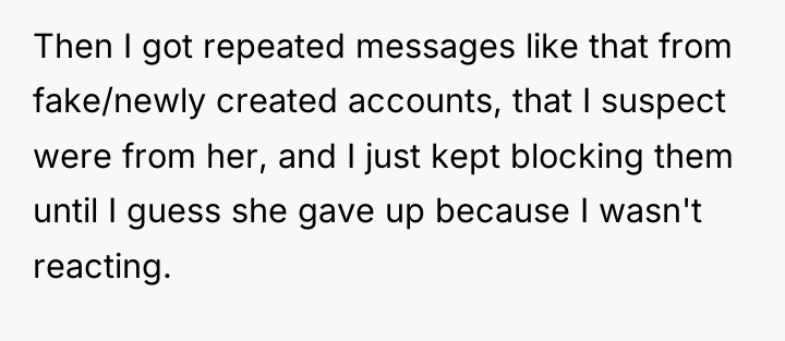 Then I got repeated messages like that from fake/newly created...