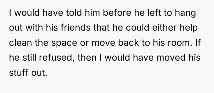 I would have told him before he left to hang...