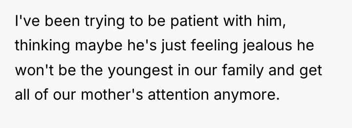 I've been trying to be patient with him, thinking maybe...