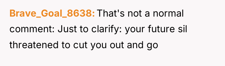 Brave_Goal_8638 That's not a normal comment: Just to clarify: your...